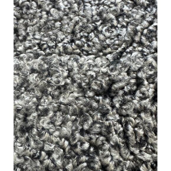 Vintage Gray Black Curly Wool Cossack Hat Persian Lamb Style Large main image 11